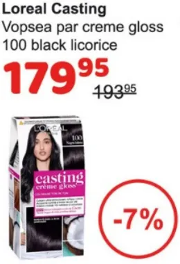 Крем-краска для волос Loreal Casting Creme Gloss, оттенок 100 Black Licorice