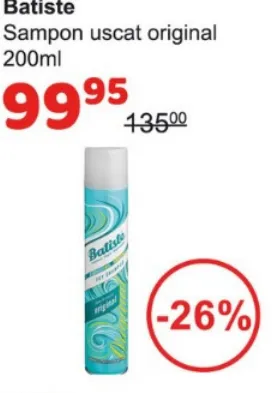 Сухой шампунь Batiste Original, 200 мл