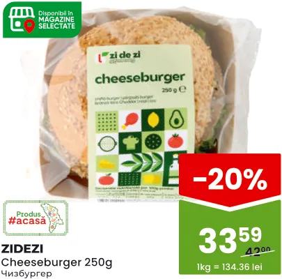 Cheeseburger ZIDEZI, 250 g