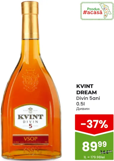 Divin KVINT DREAM, maturat 5 ani, 0,5 l