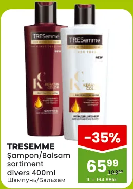 TRESEMME șampon/balsam, sortiment divers, 400 ml