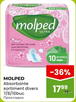 MOLPED Absorbante, diverse sortimente, 7/8/10 buc.