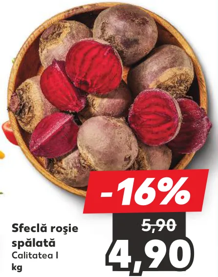 Sfeclă roșie spălată, calitatea I, kg