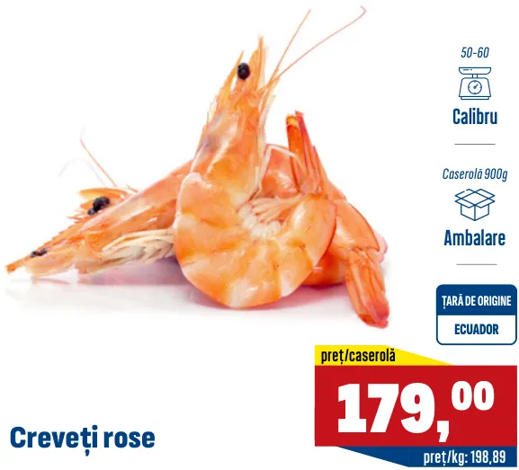 Creveți rose, caserolă de 900 g