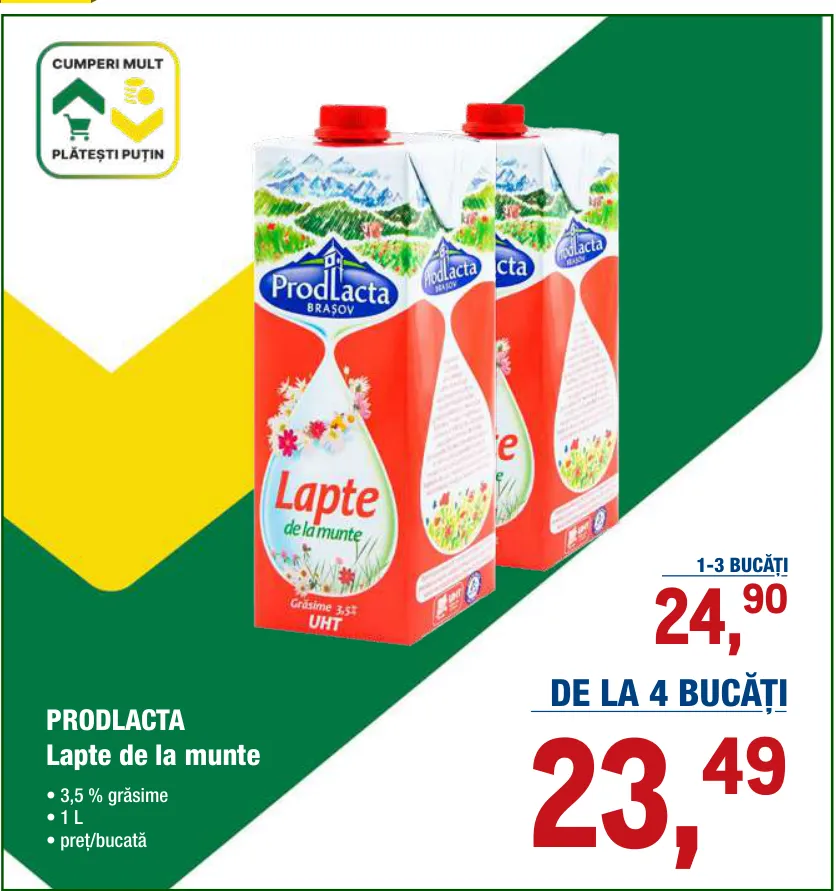 PRODLACTA, горное молоко, 1 л