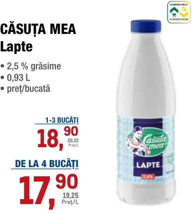 Молоко CĂSUȚA MEA
