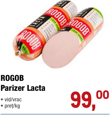 ROGOB Варёная колбаса Lacta