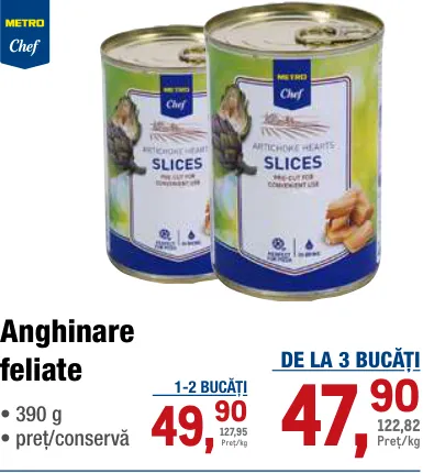 Нарезанные артишоки, 390 г