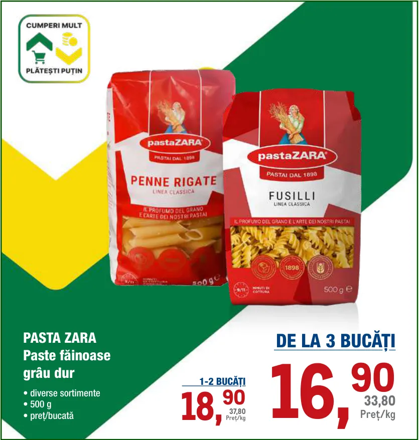 Макаронные изделия из твёрдых сортов пшеницы PASTA ZARA