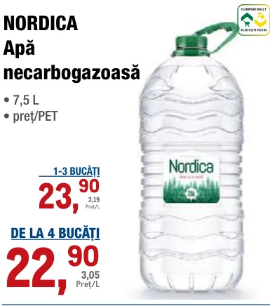 NORDICA, негазированная вода, 7,5 л