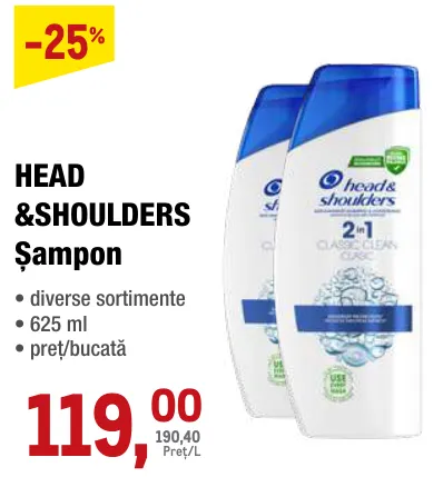 HEAD & SHOULDERS Шампунь, разные варианты, 625 мл