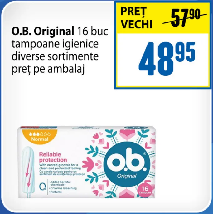 Гигиенические тампоны O.B. Original, 16 шт., разные виды, цена за упаковку