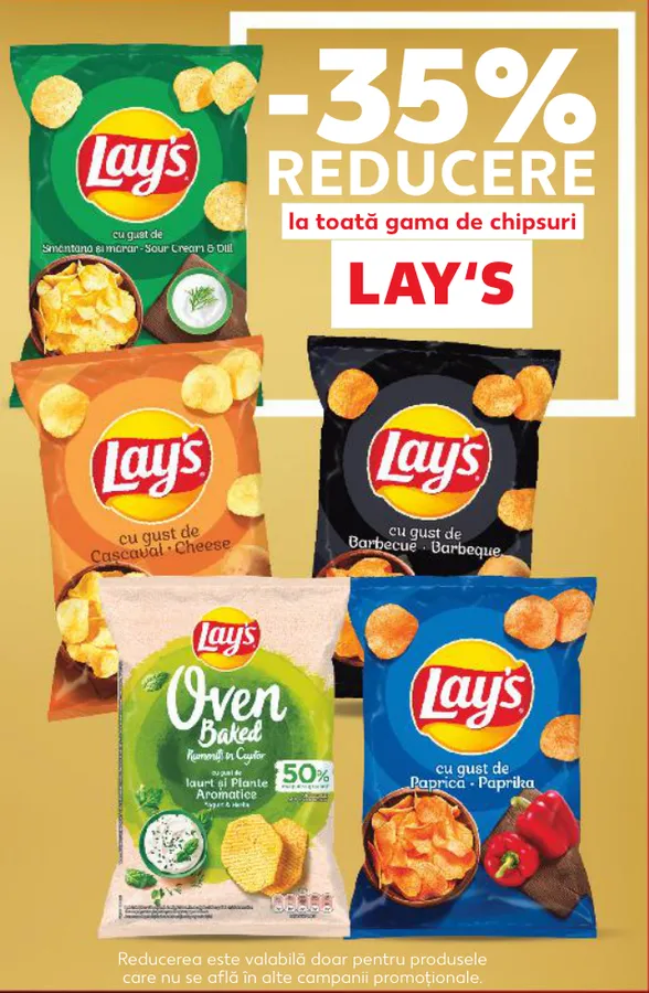 Весь ассортимент чипсов LAY'S