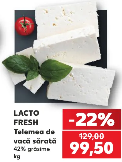 LACTO FRESH, солёный сыр телемеа из коровьего молока, 42% жирности, кг