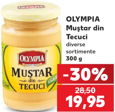 OLYMPIA Muștar din Tecuci, diverse sortimente, 300 g