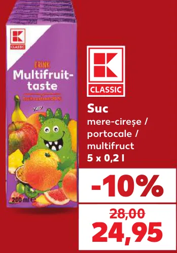 K CLASSIC Suc de mere și cireșe / portocale / multifruct