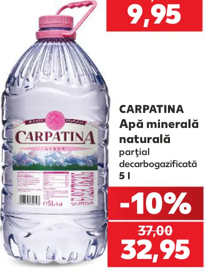 CARPATINA — натуральная минеральная вода, частично дегазированная, 5 л