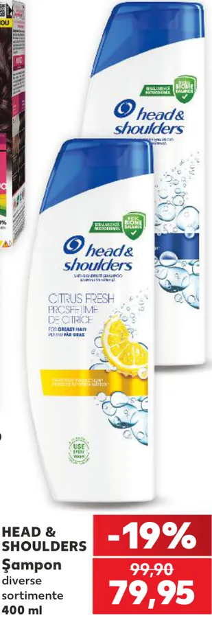 HEAD & SHOULDERS — шампунь в ассортименте, 400 мл