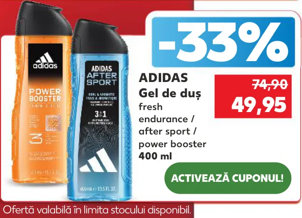 ADIDAS Гель для душа Fresh Endurance / After Sport / Power Booster