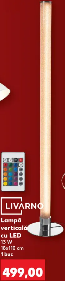 Lampă verticală cu LED, 13 W, 18 × 110 cm, 1 buc.