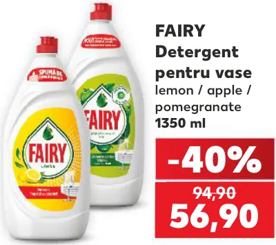 FAIRY Средство для мытья посуды, лимон / яблоко / гранат