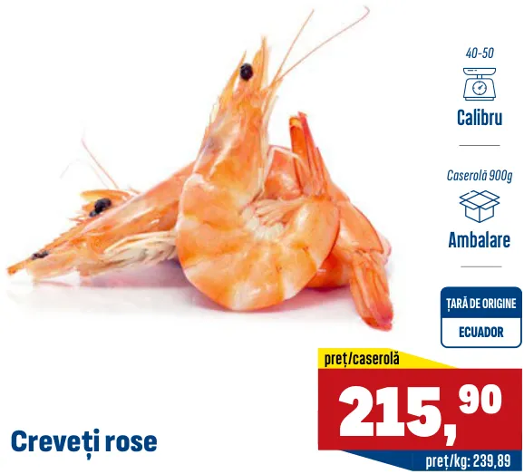 Creveți rose, 900 g