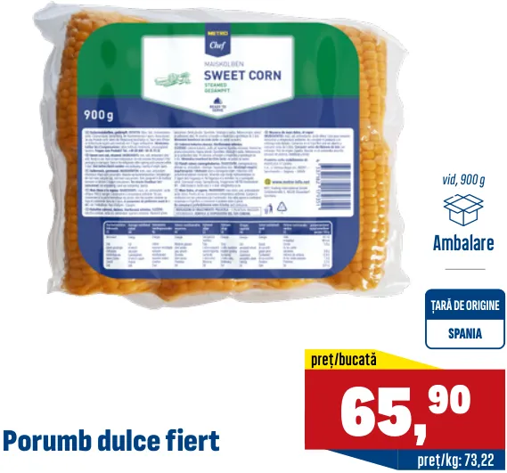 METRO Chef Porumb dulce fiert, 900 g
