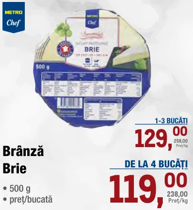 METRO Chef Brânză Brie, 500 g