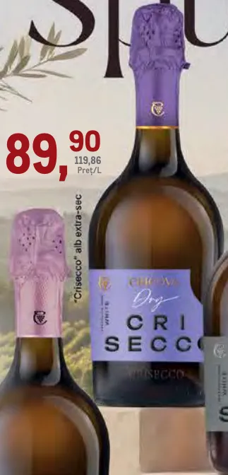 Vin spumant CRICOVA „Crisecco” alb extra-sec