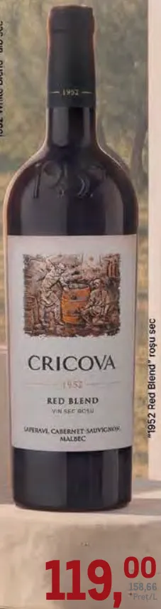 Vin CRICOVA „1952 Red Blend” roșu sec