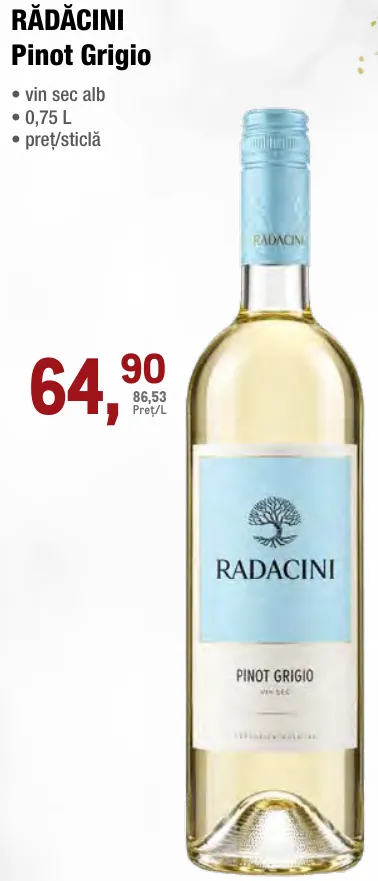 RĂDĂCINI Pinot Grigio 0,75 L