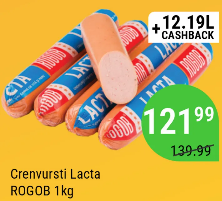 Crenvurști Lacta ROGOB, 1 kg
