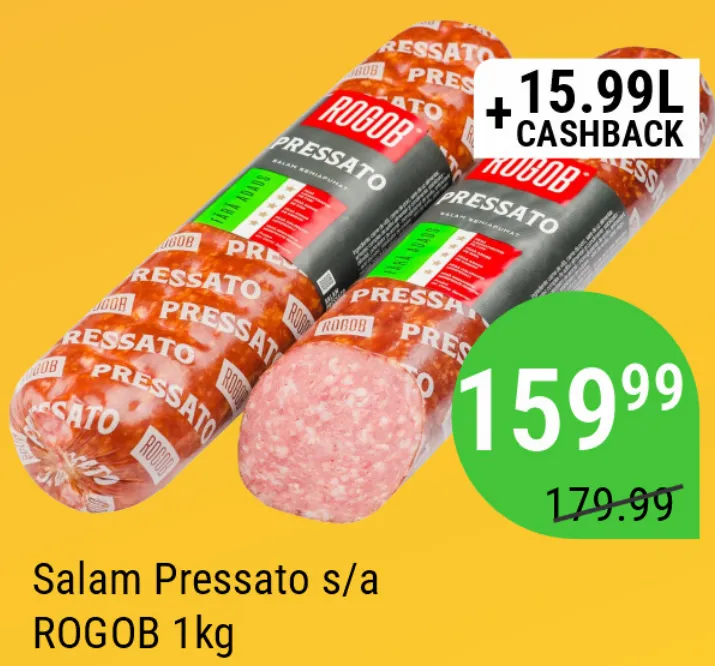 Ковбаса Pressato напівкопчена ROGOB, 1 кг