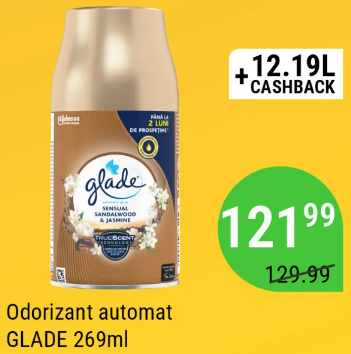 Odorizant pentru pulverizator automat GLADE, 269 ml