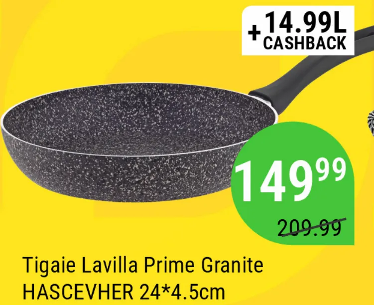 Tigaie HASCEVHER Lavilla Prime Granite, 24 × 4,5 cm