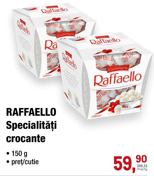 RAFFAELLO Хрустящие конфеты, 150 г