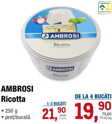 AMBROSI Ricotta, 250 g
