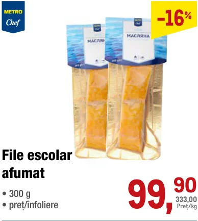 METRO Chef File de escolar afumat, 300 g