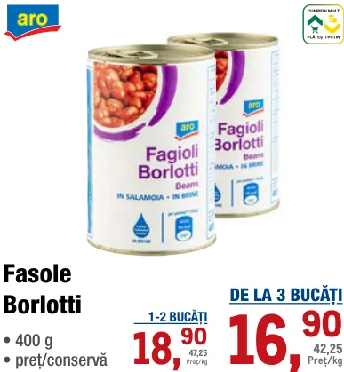 aro Fasole Borlotti, 400 g