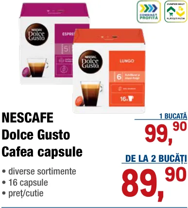 NESCAFE Dolce Gusto кава в капсулах, 16 капсул