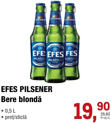 EFES PILSENER Bere blondă 0,5 L