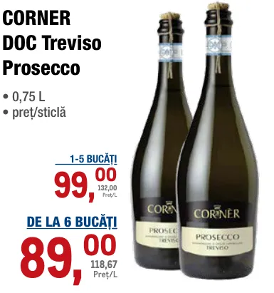 CORNER DOC Treviso Prosecco, 0,75 L