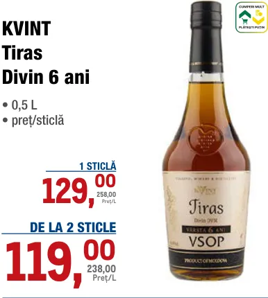 KVINT Tiras Divin 6 ani, 0,5 L