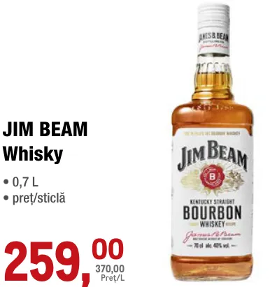 JIM BEAM Whisky, 0,7 L