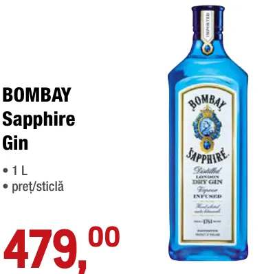 BOMBAY Sapphire Gin, 1 L