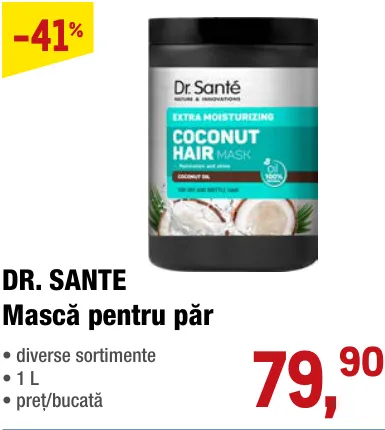 Mască pentru păr DR. SANTE, 1 L