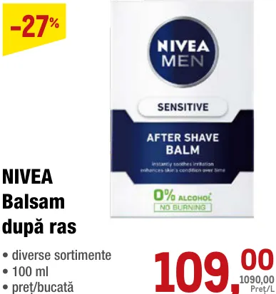 Balsam după ras NIVEA, 100 ml