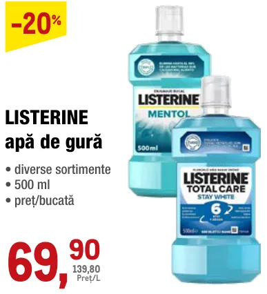 LISTERINE Ополаскиватель для полости рта 500 мл