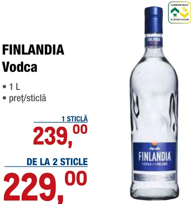 FINLANDIA Водка, 1 л
