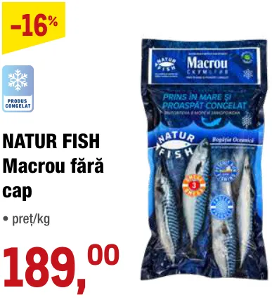 NATUR FISH Macrou fără cap